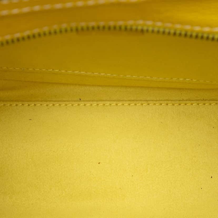 Celine Nano Grained Calfskin Luggage Tote Yellow Leather Very good condition - Model View