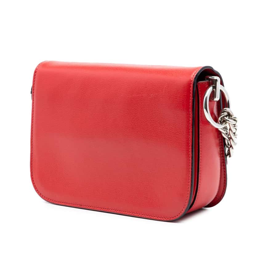 Prada Glace Calf Arcade Crossbody Red Leather Very good condition - Back View