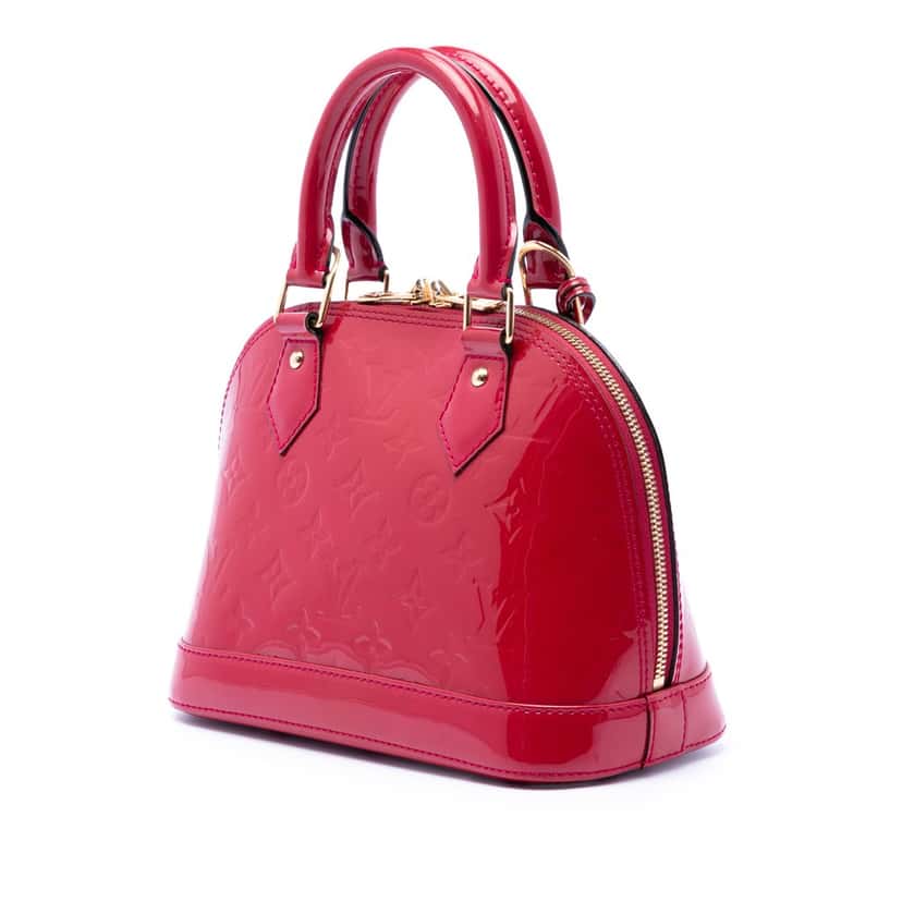 Louis Vuitton Monogram Vernis Alma BB Red Leather Very good condition - Back View