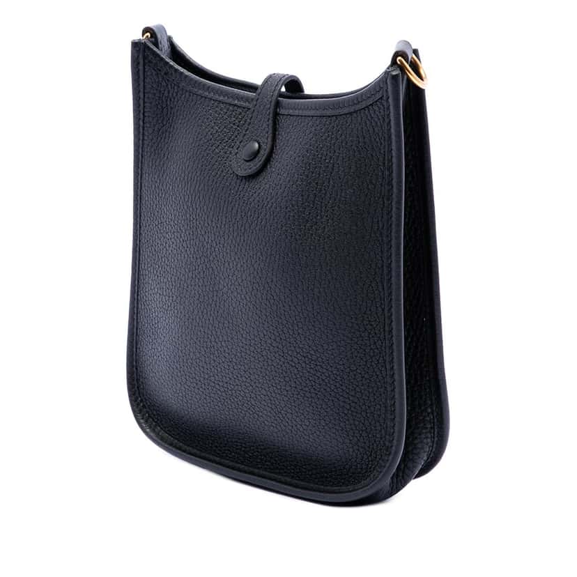 Hermès Clemence Evelyne TPM Black Leather Very good condition - Back View