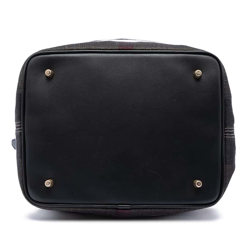 Burberry Medium Mega Check Canvas Ashby Bucket Bag Brown Very good condition - Inside View