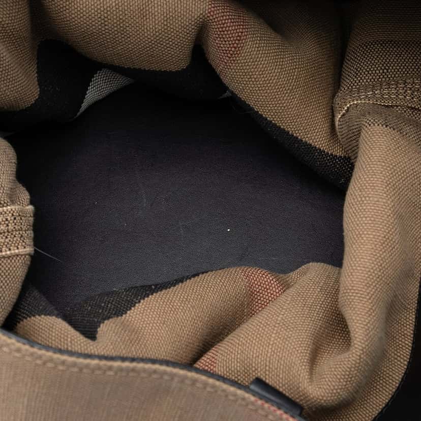 Burberry Medium Mega Check Canvas Ashby Bucket Bag Brown Very good condition - Model View