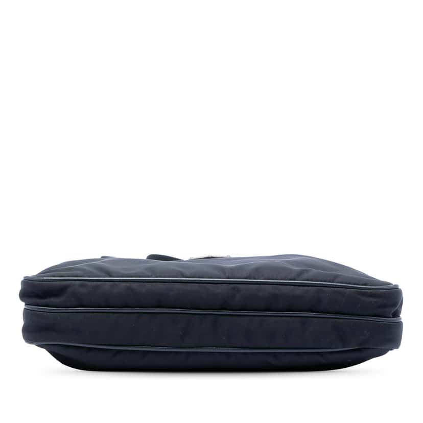 Prada Saffiano Trimmed Tessuto Zip Top Crossbody Black Good condition - Inside View