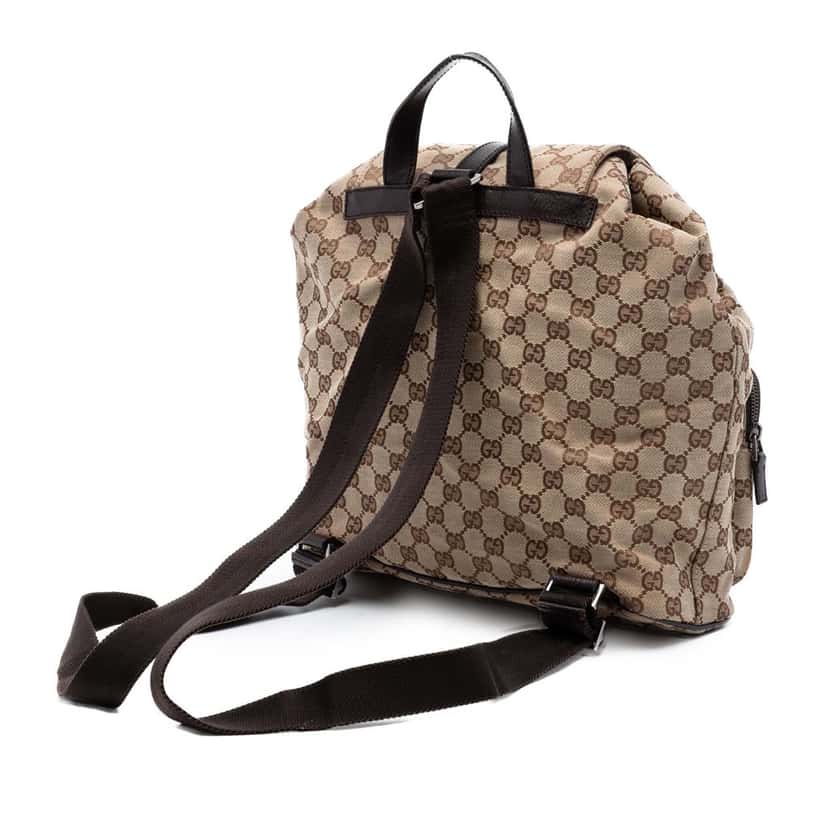 Gucci GG Canvas Jackie Backpack Beige Very good condition - Back View