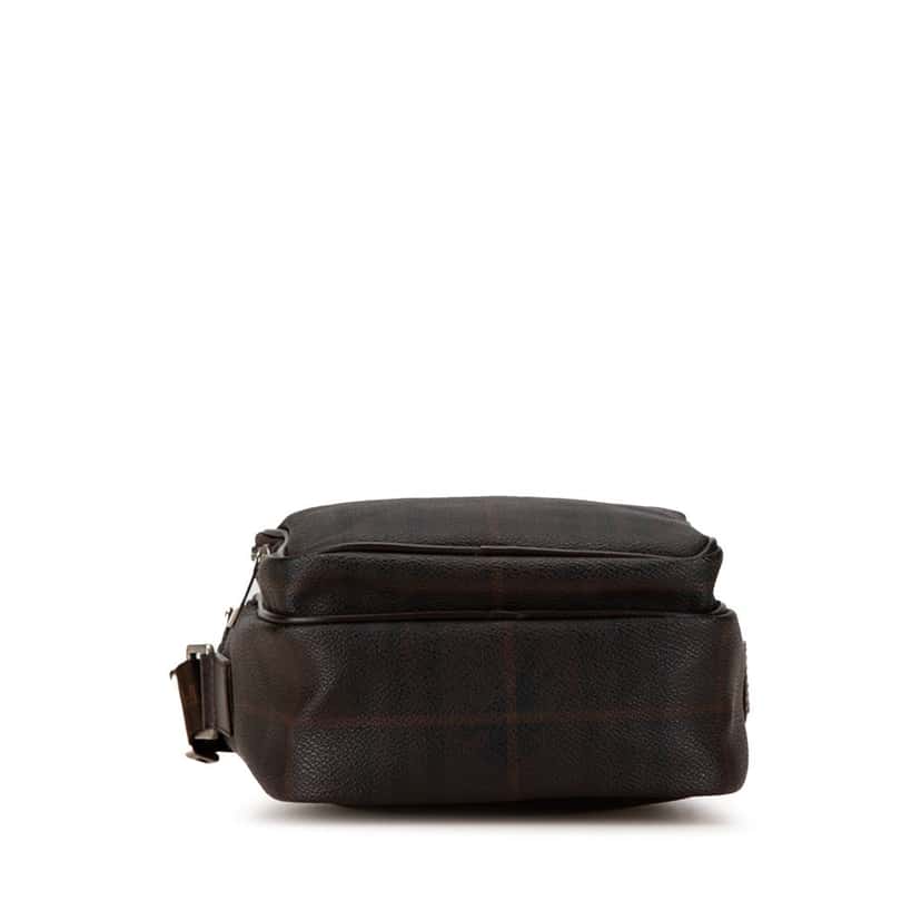 Burberry Smoke Check Coated Canvas Crossbody Brown Very good condition - Inside View