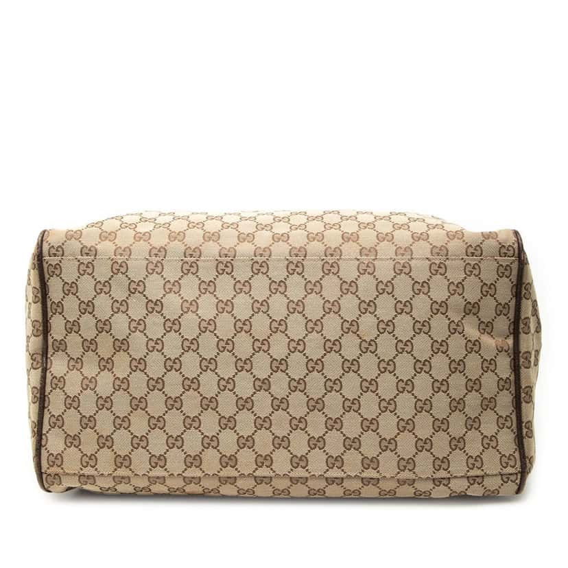 Gucci GG Canvas Web Duffle Bag Beige Very good condition - Inside View