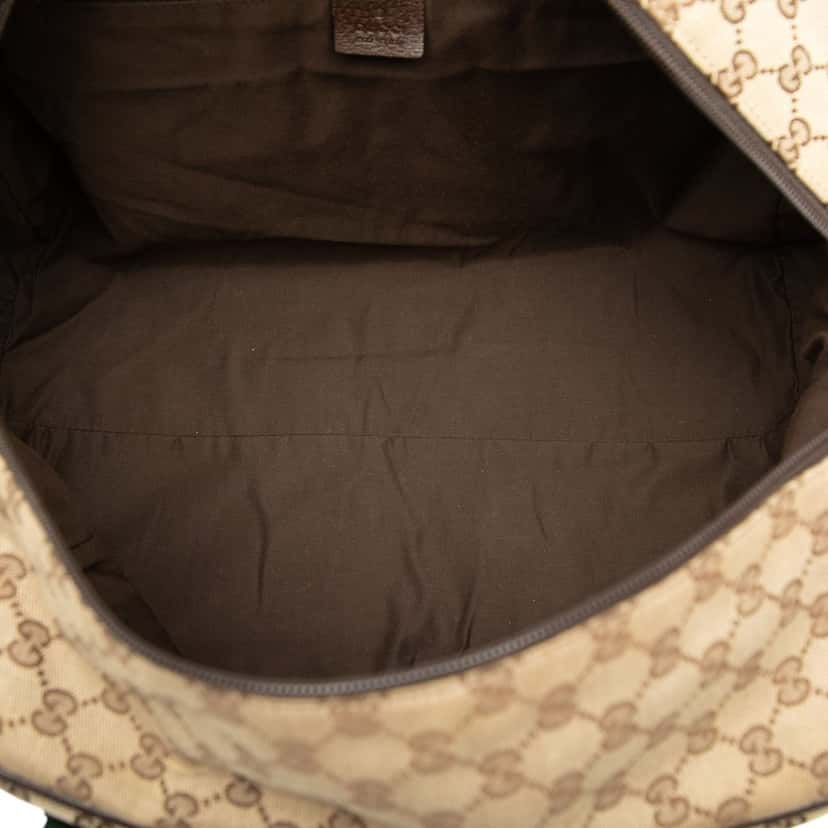 Gucci GG Canvas Web Duffle Bag Beige Very good condition - Model View