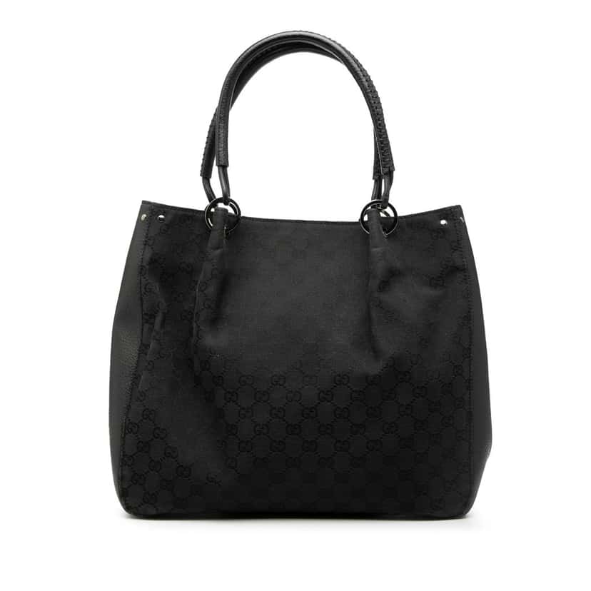 Gucci GG Canvas Tote Black Very good condition - Front View