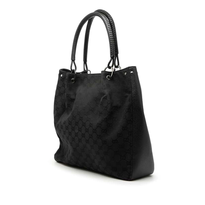 Gucci GG Canvas Tote Black Very good condition - Back View