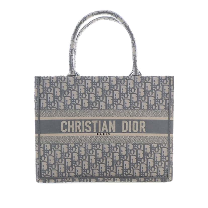 Dior Medium Oblique Embroidered Canvas Book Tote Other Very good condition - Front View