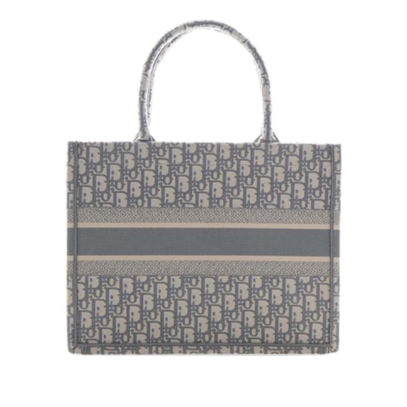 Dior Medium Oblique Embroidered Canvas Book Tote Other Very good condition - Back View