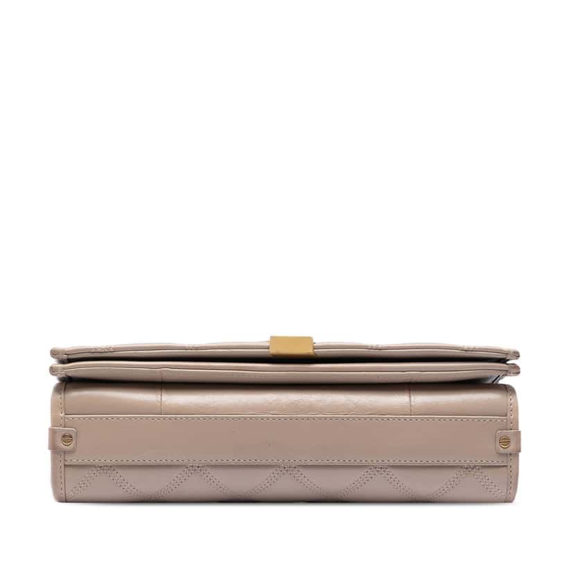 Saint Laurent Mini Quilted Lambskin Becky Chain Shoulder Bag Beige Leather Very good condition - Inside View