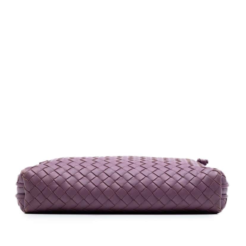 Bottega Veneta Nappa Intrecciato Nodini Crossbody Purple Leather Very good condition - Inside View