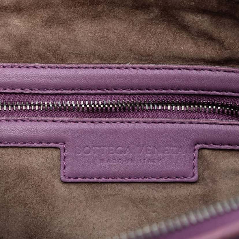 Bottega Veneta Nappa Intrecciato Nodini Crossbody Purple Leather Very good condition - Box View