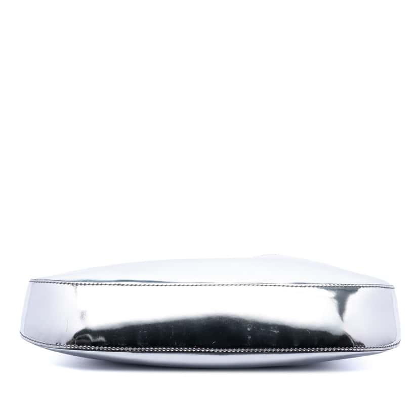 Prada Spazzolato Leather Cleo Shoulder Bag Silver Leather Very good condition - Inside View