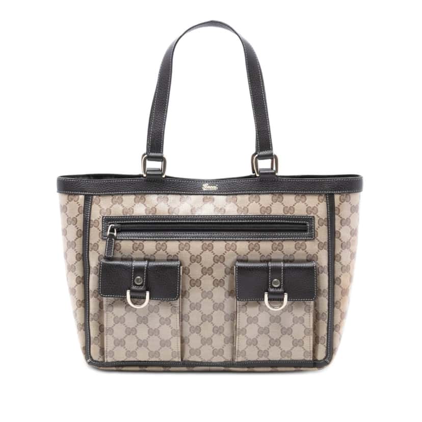 Gucci GG Crystal Abbey D Ring Tote Beige Very good condition - Front View