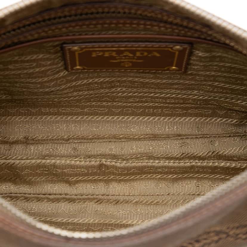 Prada Canvas Canapa Logo Crossbody Brown Very good condition - Model View