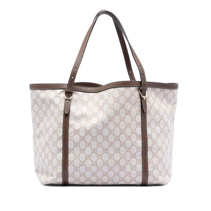 Gucci GG Supreme Nice Tote White Very good condition - Front View