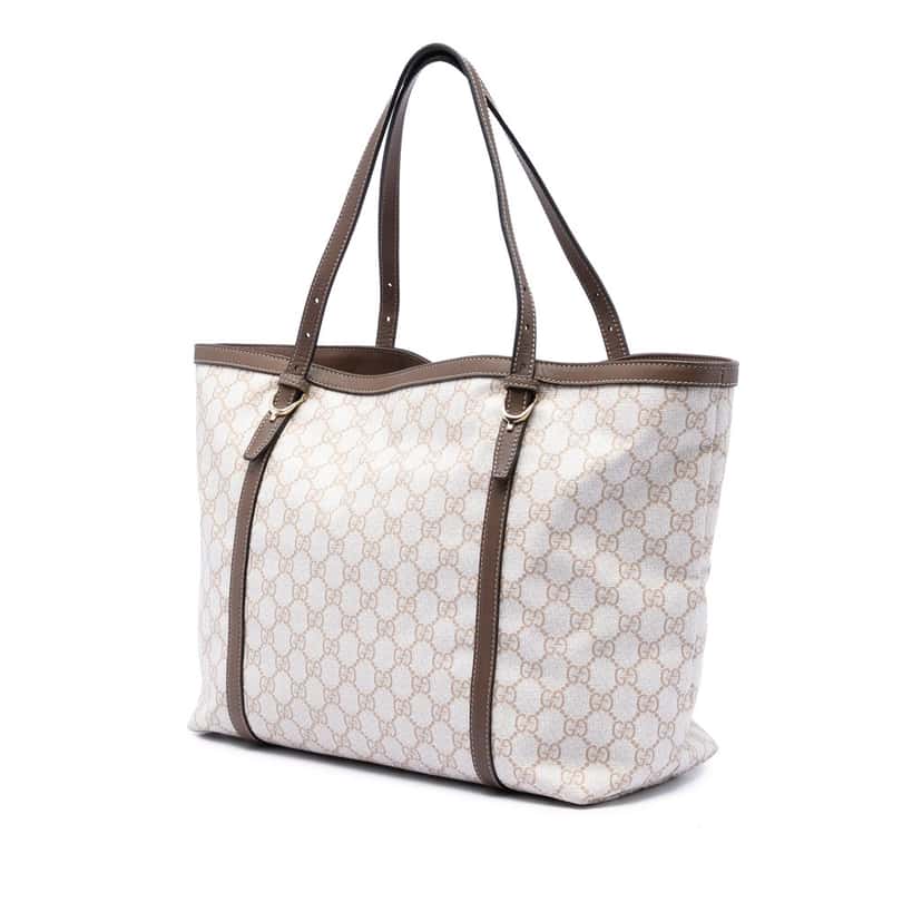 Gucci GG Supreme Nice Tote White Very good condition - Back View