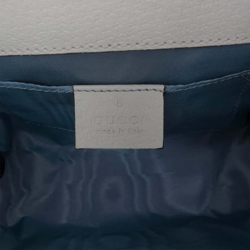 Gucci Small Leather Bee Star Padlock Crossbody White Leather Very good condition - Box View