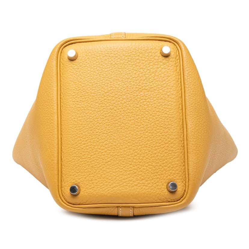 Hermès Clemence Picotin 18 Yellow Leather Very good condition - Inside View
