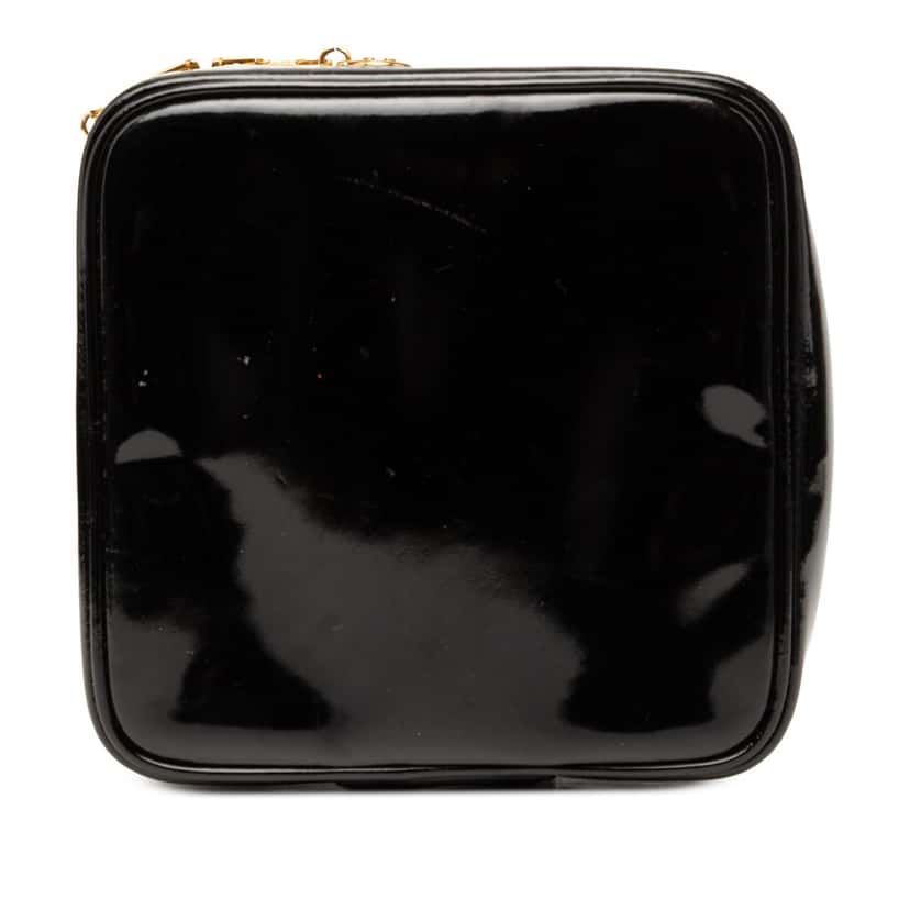 Chanel CC Patent Vanity Bag Black Leather Very good condition - Inside View