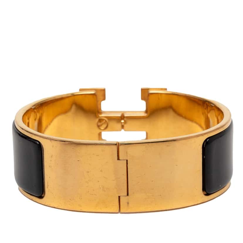 Hermès Wide Enamel Clic Clac H Bracelet GM Black Very good condition - Inside View