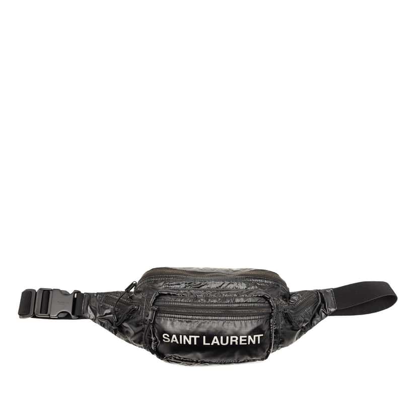 Saint Laurent Nylon Nuxx Belt Bag Black Very good condition - Front View