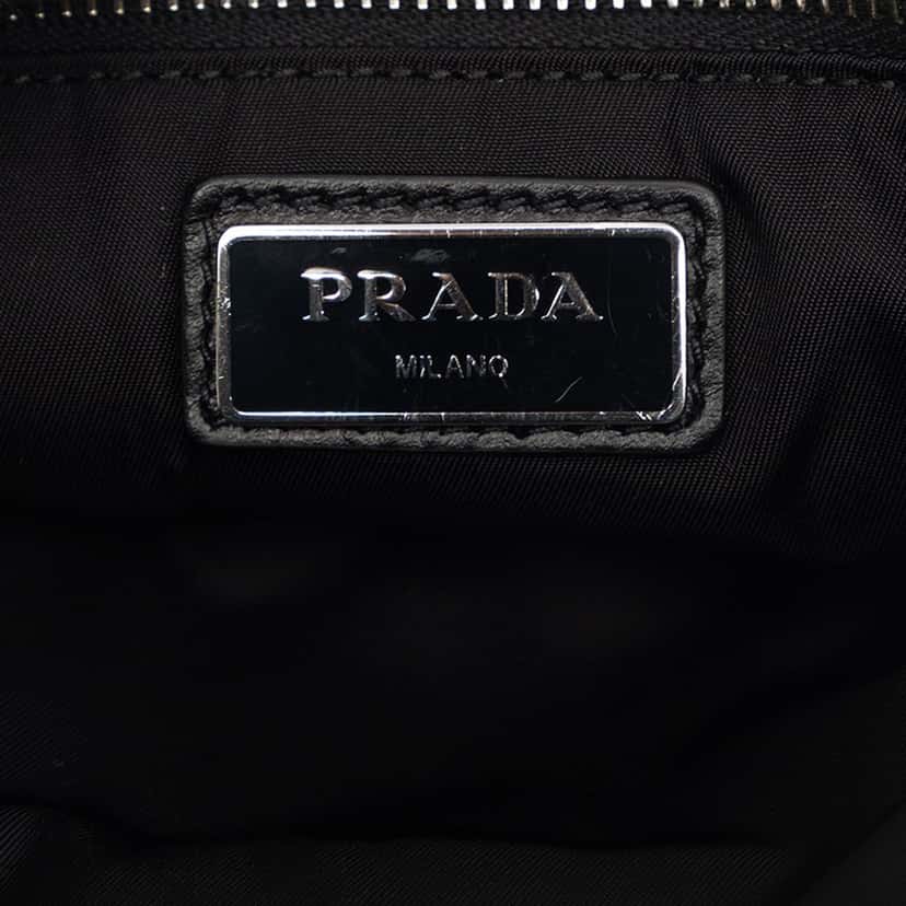 Prada Tessuto Front Pocket Logo Crossbody Black Very good condition - Box View