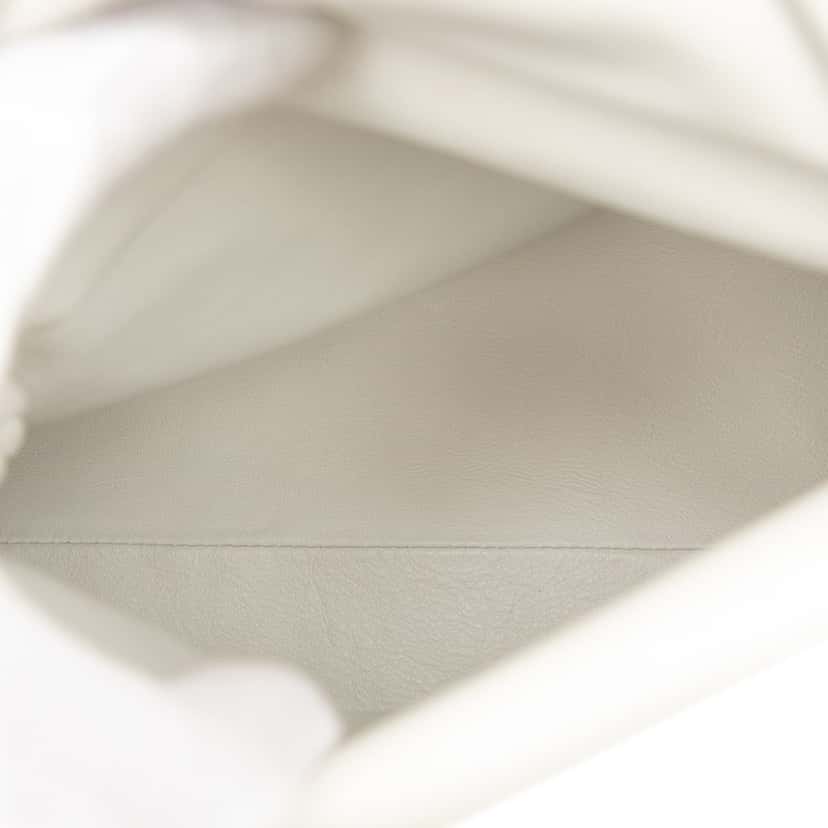 Bottega Veneta Leather BV Trine Angular Clutch White Leather Very good condition - Model View