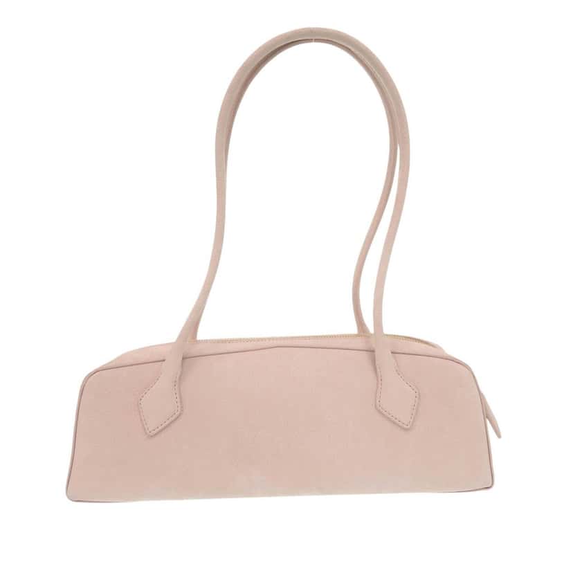 Alaïa Medium Nubuck Le Teckel Shoulder Bag Pink Leather Very good condition - Back View