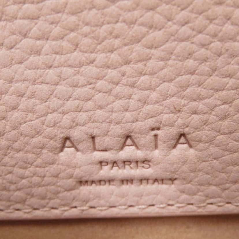 Alaïa Medium Nubuck Le Teckel Shoulder Bag Pink Leather Very good condition - Box View