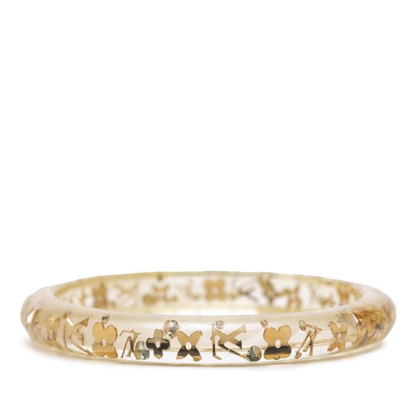 Louis Vuitton Narrow Monogram Resin Inclusion Bangle White Plastic Very good condition - Inside View