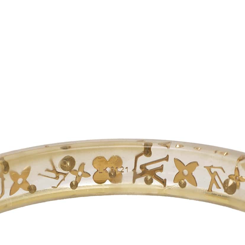 Louis Vuitton Narrow Monogram Resin Inclusion Bangle White Plastic Very good condition - Model View