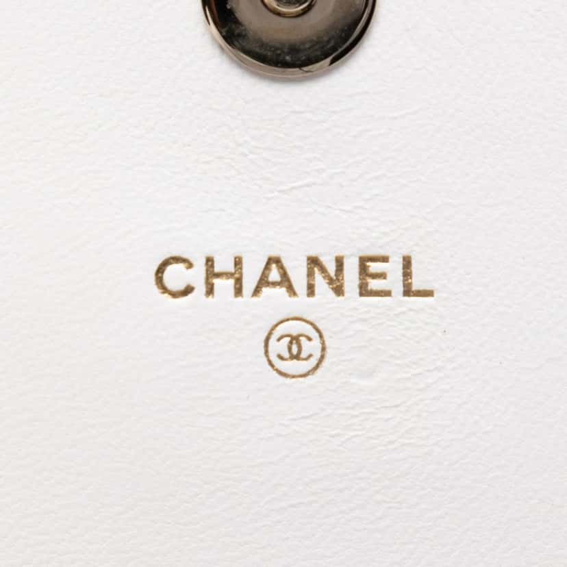 Chanel Quilted Lambskin Book Wallet On Chain Black Leather Very good condition - Box View