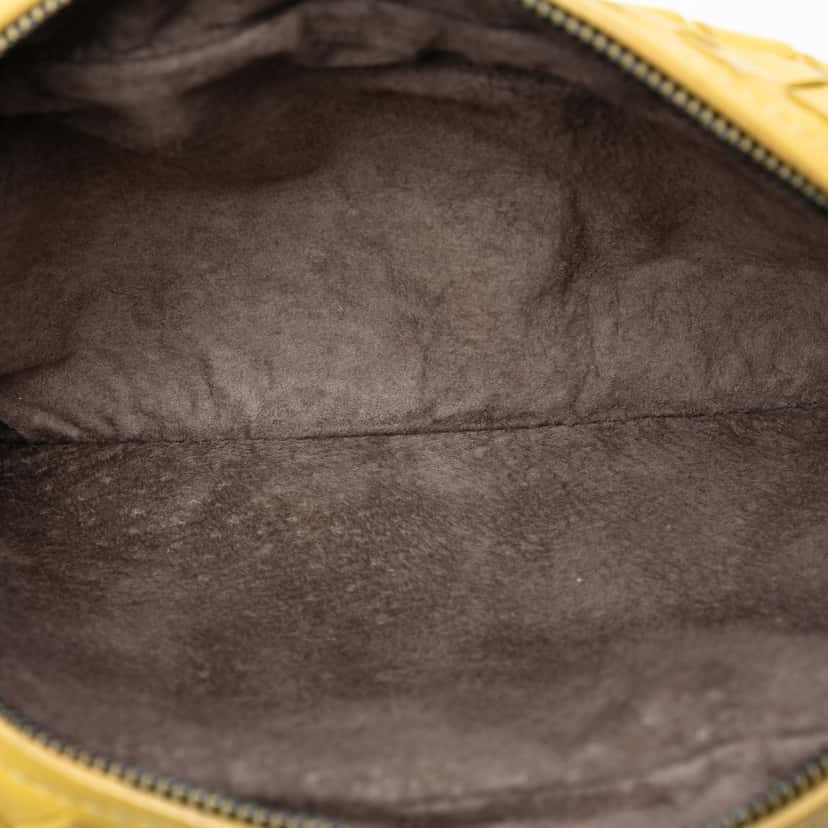 Bottega Veneta Mini Nappa Intrecciato Expandable Chain Flap Crossbody Yellow Leather Very good condition - Model View
