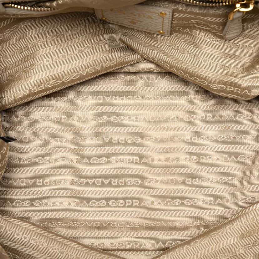 Prada Canvas Canapa Logo Satchel Brown Very good condition - Model View