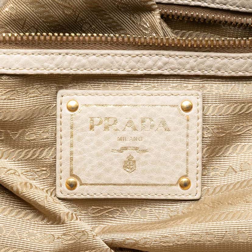 Prada Canvas Canapa Logo Satchel Brown Very good condition - Box View