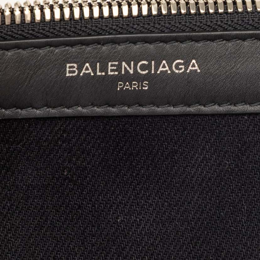 Balenciaga Canvas Navy Cabas Pouch Black Very good condition - Box View