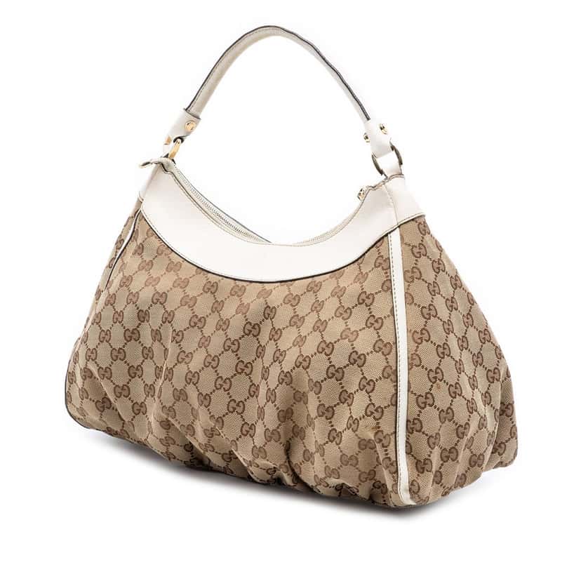 Gucci GG Canvas Abbey D Ring Shoulder Bag Beige Very good condition - Back View