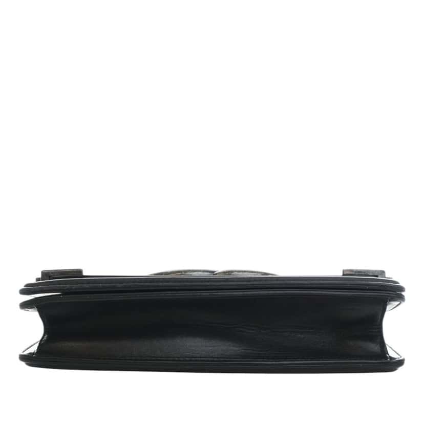 Chanel Lambskin and Acrylic Boy Brick Horizontal Flap Black Leather Very good condition - Inside View