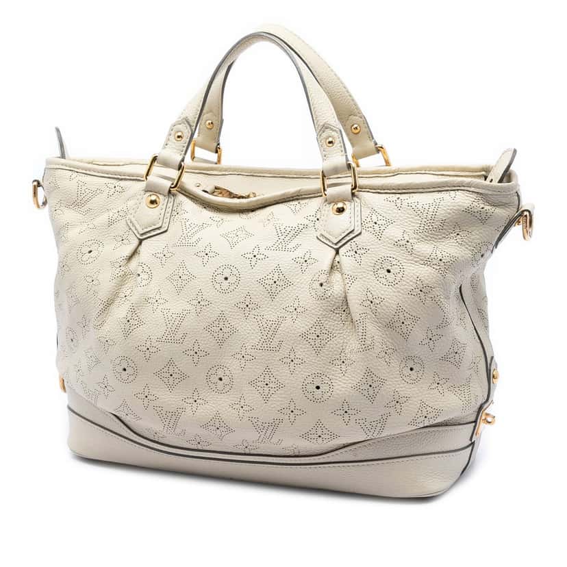 Louis Vuitton Monogram Mahina Stellar PM White Leather Very good condition - Back View