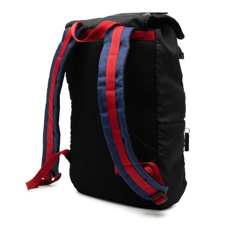 Gucci Canvas Techno Web Animalier Backpack Black Very good condition - Back View