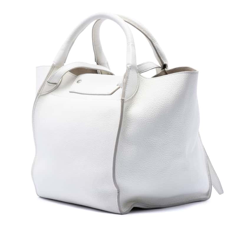 Celine Small Supple Grained Calfskin Big Bag White Leather Very good condition - Back View