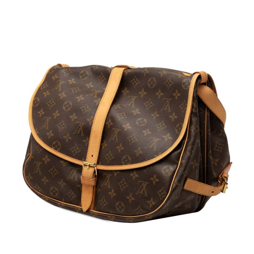 Louis Vuitton Monogram Saumur 35 Brown Very good condition - Back View