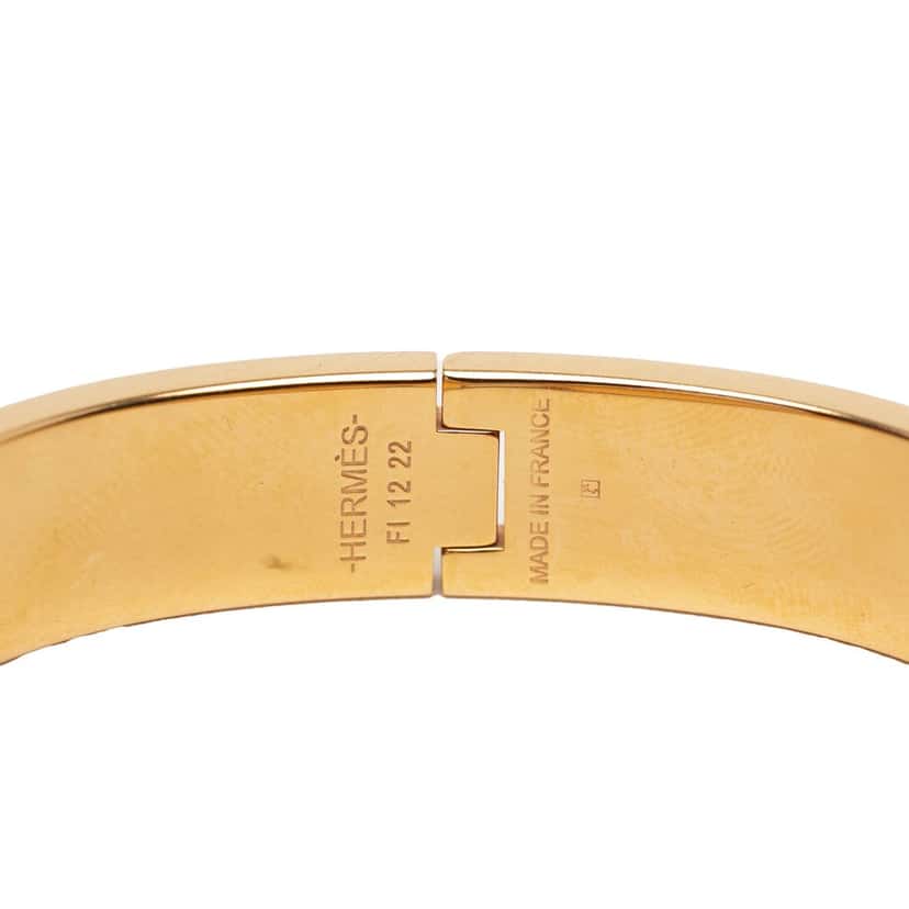 Hermès Narrow Enamel Lanternes Ballons et Cocardes Clic H Bracelet PM Blue Very good condition - Model View