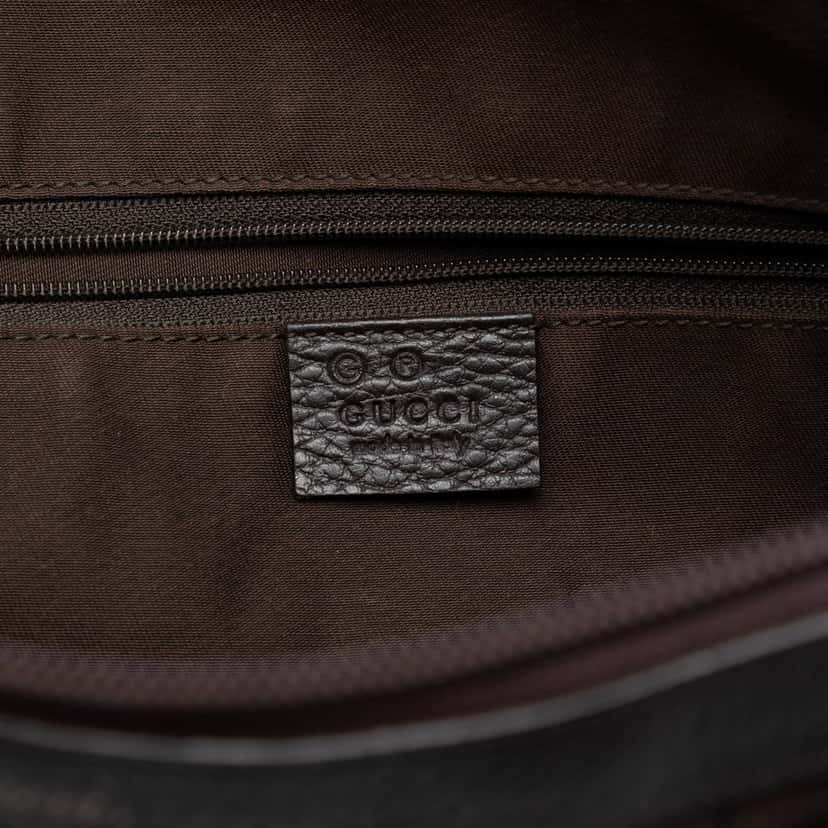 Gucci GG Nylon Abbey D Ring Tote Brown Very good condition - Box View