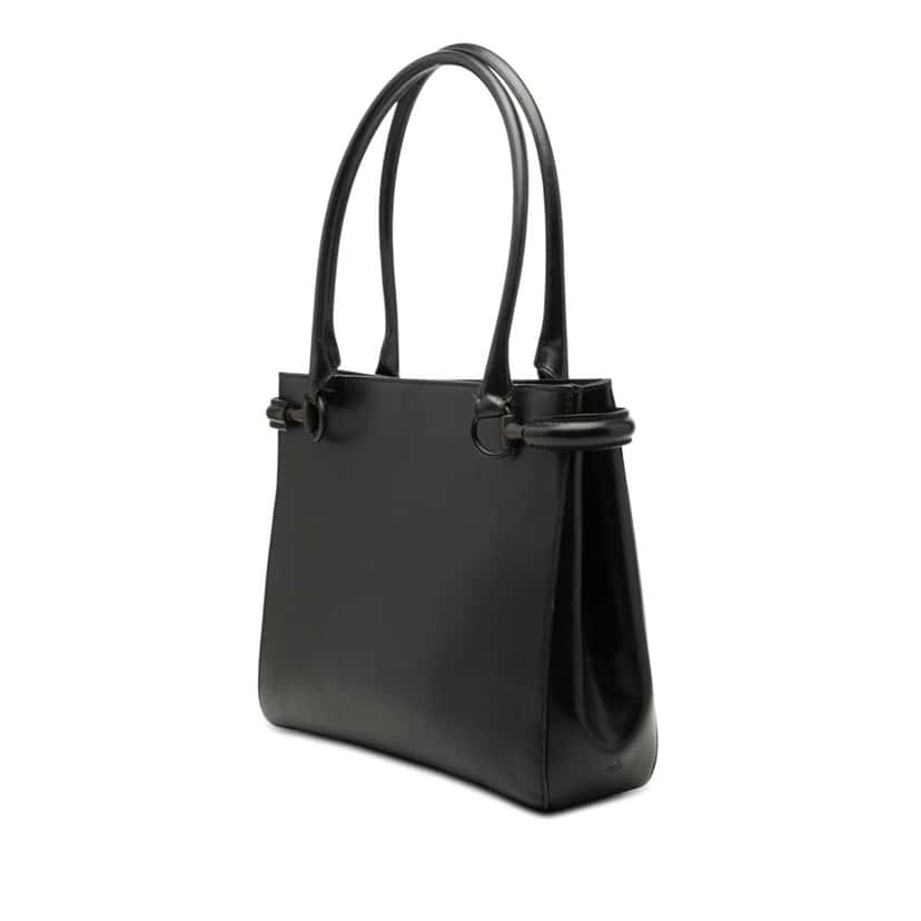 Gucci Calfskin Shoulder Bag Black Leather Very good condition - Back View