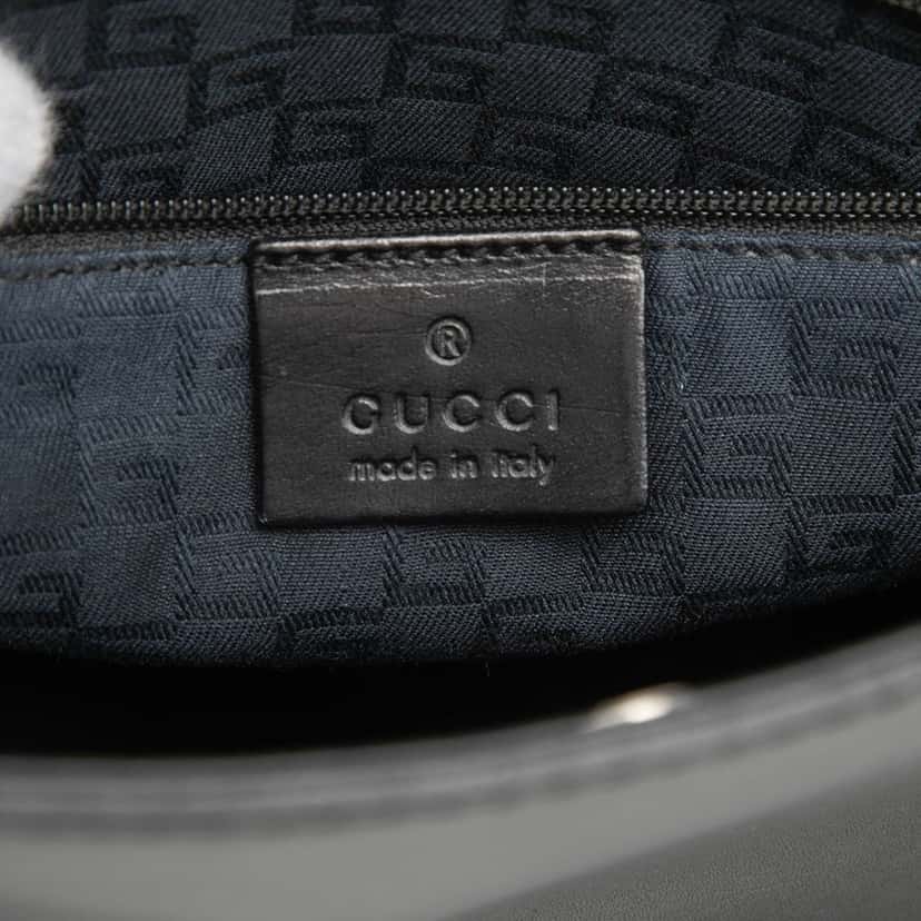 Gucci Calfskin Shoulder Bag Black Leather Very good condition - Box View