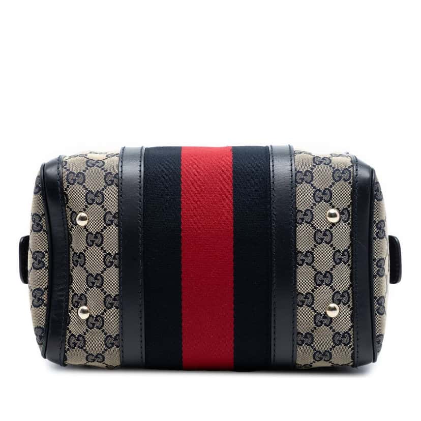 Gucci Small GG Canvas Web Joy Boston Bag Beige Very good condition - Inside View